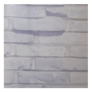 Papel de Parede Coleção Grace 3 3D Tijolinho Gelo