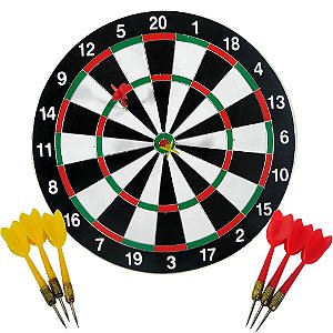 Jogo de Dardos Alvo Duplo 38cm 6 Dardos