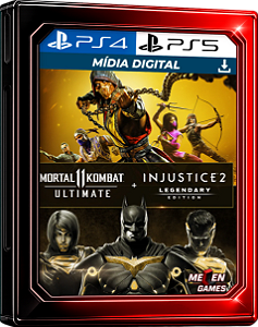 MORTAL KOMBAT 11 ULTIMATE + INJUSTICE 2 LENDARIO PS4/PS5 MÍDIA DIGITAL