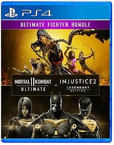 Pacote Mortal Kombat 11 Ultimate + Injustice 2 Ed. Lendária PS4 Midia Digital