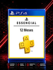 PSN PLUS ESSENCIAL 12 MESES MÍDIA DIGITAL PARA PS4