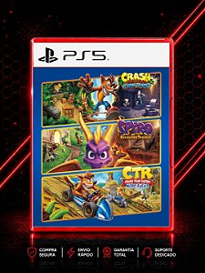 PACOTE TRIPLO CRASH + SPYRO MÍDIA DIGITAL PARA PS5