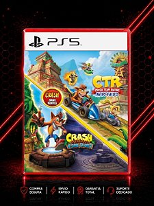 Pacote Crash Bandicoot N. Sane Trilogy + CTR Nitro-Fueled Midia Digital PARA PS5