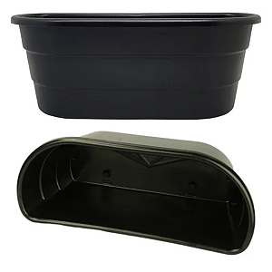 Kit 5 Vasos de Parede Arandela Duplo Preto – Super Resistentes e Modernos