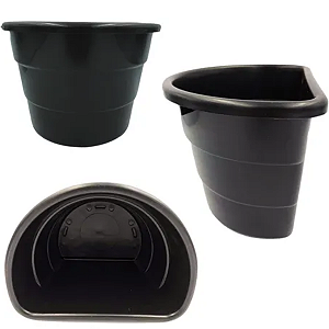 Kit com 5 Vasos de Parede para Jardim, Horta Vertical e Orquídeas – Preto