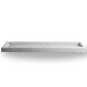 Prato Jardineira 80cm - cor Pedra- Afort p/ Vaso Retangular