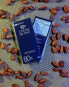 Barras de Chocolate 80% Cacau - Intenso Sem Leite (40g)
