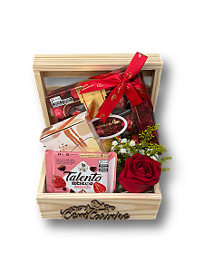 Cesta de Chocolates e Flores - Surpresa Doce