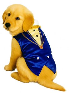 Fantasia Pet "A Fera" para Cães e Gatos - Roupa de Príncipe, Confortável e Resistente