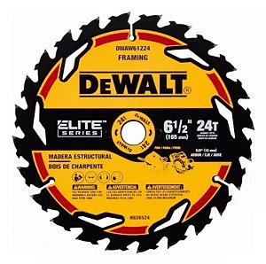 Lâmina Serra Circular Elite 6 1/2 Pol. 24 Dentes - Dewalt - DWAW61224