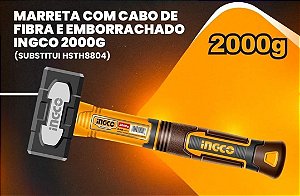 MARRETA COM CABO DE FIBRA E EMBORRACHADO INGCO - HSTH82000