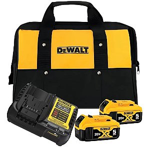 KIT 2 BATERIAS 5AH 20V C /CARREGAD+BOLSA - DCB205C2K-BR