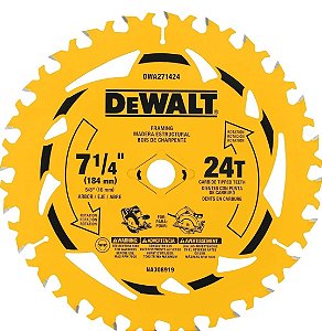 LAMINA SERRA CIRCULAR 7-1/4IN 24 DENTES - DWA271424