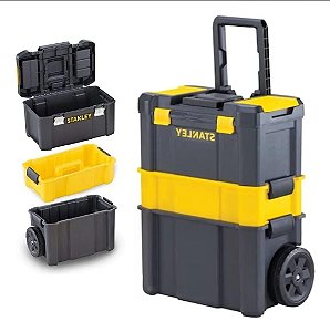 Caixa Organizadora Com rodas Essential 3 Em 1 Stanley - Stst18631