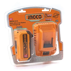 KIT COM 1 BATERIA ION-LITIO INGCO 4.0AH E 1 CARREGADOR INTELIGENTE 20V LINHA P20S - FBCPK1214-9