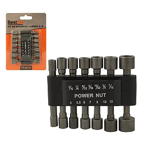 KIT SOQUETE CANHAO 1/4"" BFH2748 BESTFER