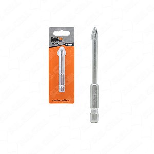 BROCA P/VIDRO/PORCELANATO (PONTA CRUZADA) 6MMX78MM - BFH3124