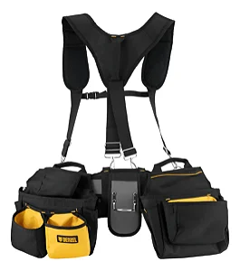 CINTO DE FERRAMENTAS REFORCADO COM ALCAS, BOLSAS DE CINTURA, SUPORTE PARA MARTELO// DENZEL - CINTO-DEN001