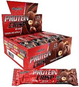 Integralmédica - Barra de Proteína Whey Protein Crisp Bar Trufa De Avelâ  - Snack Proteíco - Pré e Pós-Treino - Display com 12 Unidades