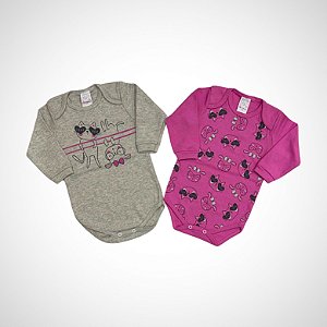 Kit 2 Body Manga Longa Tamanho M Petutinha
