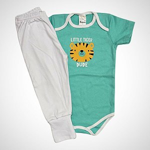 Conjunto Body Manga Curta + Calça Tamanho G Petutinha