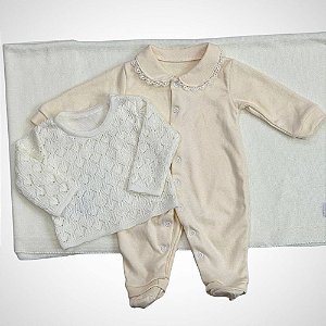 Saída Maternidade 3 peças Lavinia Marfim Natural