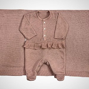 Saída Maternidade 2 peças Maria Luisa Nude