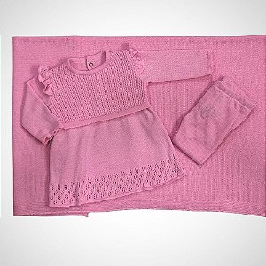 Saída Maternidade 3 peças Vitoria Rosa