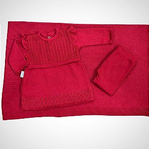 Saída Maternidade 3 peças Vitoria Vermelho