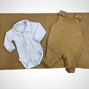 Saída Maternidade 2 peças Bernardo Marrom