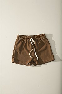 Shorts Pinguin Linho - Marrom