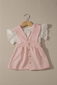 Salopete Infantil Pinguin - Rosa