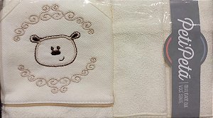 Toalha de Boca Ursinho Pacote com 3 Unidades