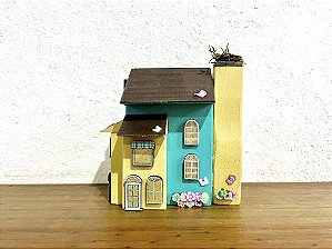 Casinha com Ninho Amarela e Verde