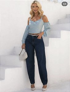 CALÇA JEANS BALLOON