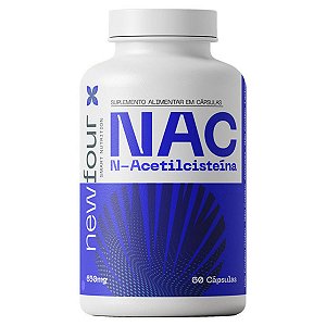 NAC 60 Cápsulas 650mg N-Acetilcisteína - New Four