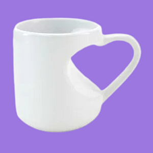 Caneca Coração Branca