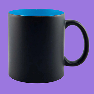 Caneca Mágica Preta com Interior Colorido