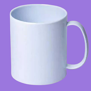 Caneca Polímero (Plástico) Tradicional Branca