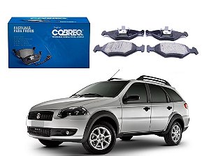 PASTILHA FREIO DIANTEIRA COBREQ FIAT PALIO WEEKEND 1.4 2009 A 2011
