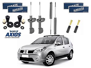 KIT AMORTECEDOR DIANTEIRO TRASEIRO NAKATA RENAULT SANDERO 1.0 1.6 2007 A 2013
