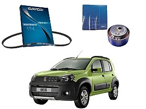KIT CORREIA DENTADA TENSOR DAYCO ORIGINAL FIAT UNO WAY 1.0 1.4 2010 A 2016