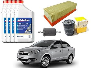 KIT FILTRO AR COMBUSTIVEL CABINE FIAT GRAND SIENA 1.4 EVO 2012 A 2016