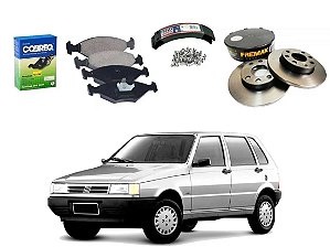 KIT DISCO LONA PASTILHA FREIO COBREQ FIAT UNO 1.0 1.3 1.5 1.6 1991 A 2003
