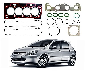 JOGO JUNTA CABEÇOTE SABO PEUGEOT 307 1.6 16V 2001 A 2006