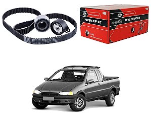 KIT CORREIA DENTADA TENSOR GATES FIAT STRADA 1.6 16V 1998 A 2003