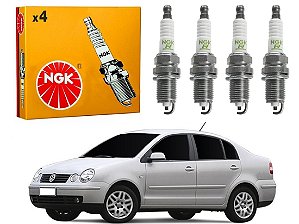 JOGO VELAS IGNIÇÃO NGK VOLKSWAGEN POLO SEDAN 1.6 FLEX 2004 A 2006