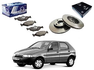 KIT DISCO PASTILHA FREIO DIANTEIRO SYL FIAT PALIO 1.5 1.6 1996 A 2000