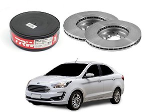 DISCO FREIO DIANTEIRO TRW FORD KA SEDAN 1.0 1.5 2018 A 2020