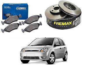 KIT DISCO PASTILHA FREIO DIANTEIRO COBREQ ORIGINAL FORD FIESTA 1.6 2003 A 2006